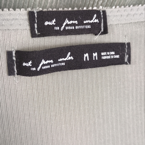 NWT URBAN OUTFITTERS Out From Under Peek Velvet Bodysuit in Slate Size Medium - Picture 8 of 11